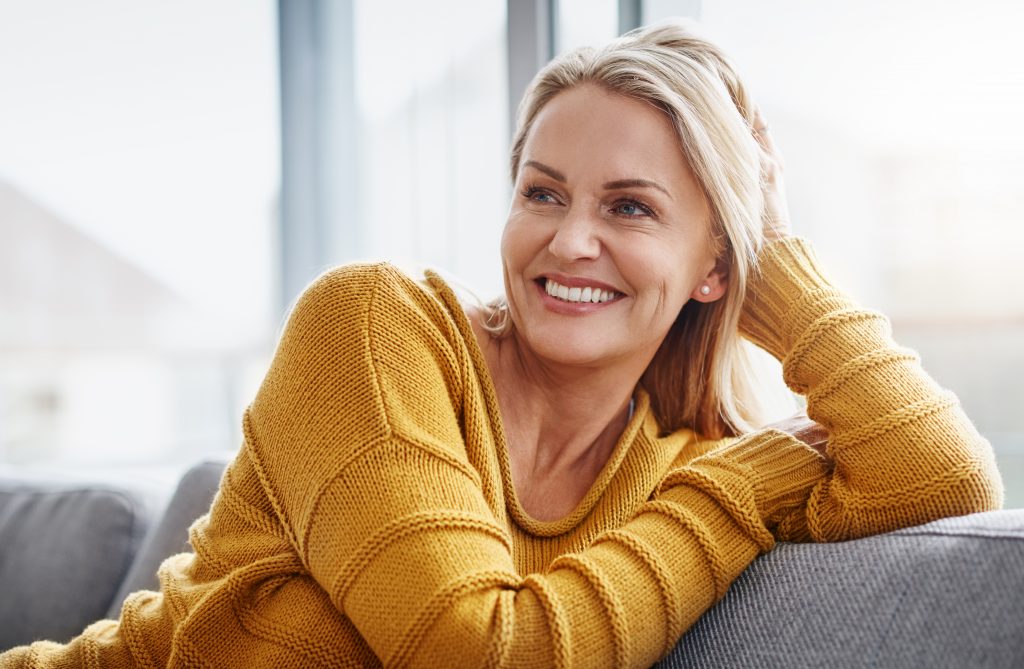 Woman smiling