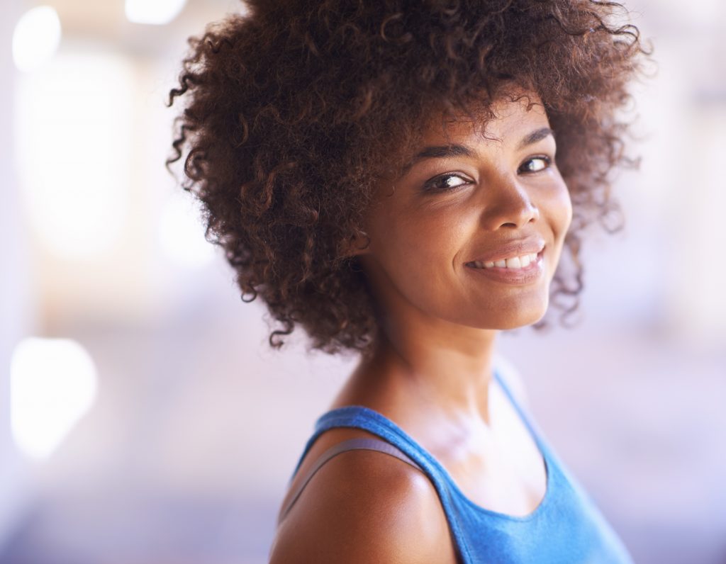 woman smiling