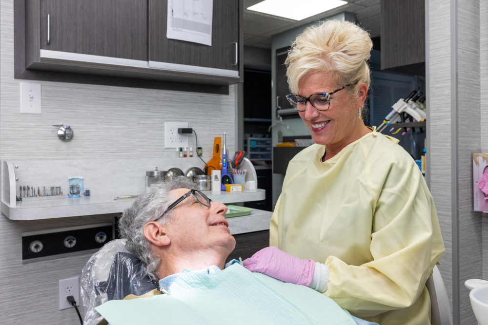 Kim smiling at a patient